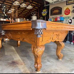 8ft Pool Table (free Delivery, Setup, And New Felt Color Of Your Choice)