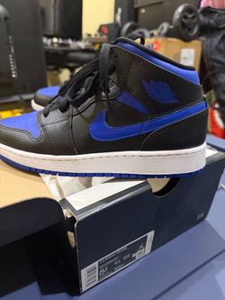 Air Jordans 1 Mid GS Black/Hyper Royal