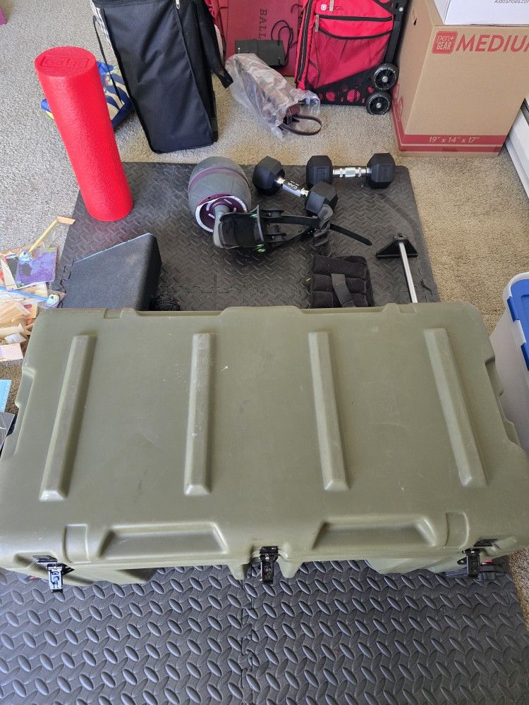 Green Storage Box With Wheels Lockable 