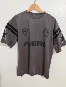 AMIRI GRAY FOOTBAL LOGO T-SHIRT NEW COLLECTION