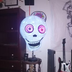 31" lighted Halloween skull with infinity mirrors from home Depot