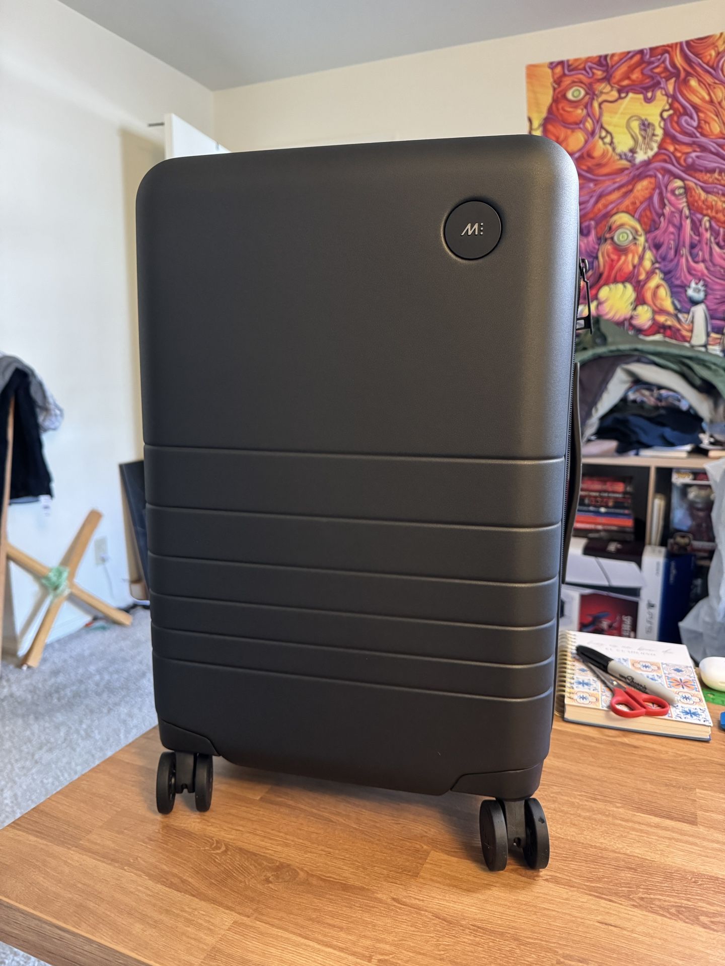Monos Best Carry-On Luggage - Black | Hard Shell Suitcase