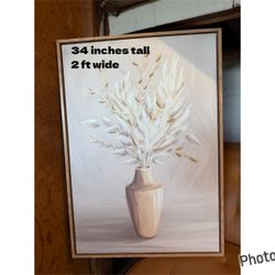 Framed Botanical Vase Canvas Wall Art