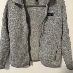 Patagonia Women’s Fleece Zip-up Jacket, Heather Gray