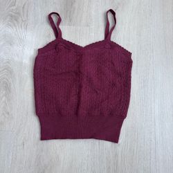 Art Class NWT Girls' Maroon Red Knit Cami Tank Top Size S (6/7)