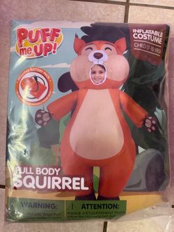 Puff Me Up Inflatable Squirrel Costume Child 7-10