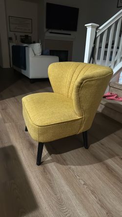 Yellow accent chair