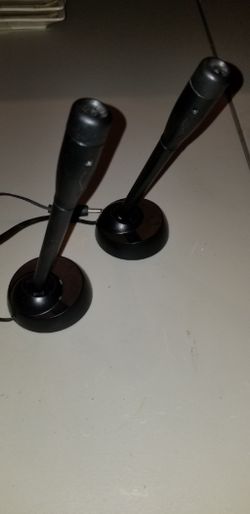 AVAILABLE NOW - 2 Acoustics Desktop Microphones (SWIVEL AND ADJUSTABLE BASES) PLUG DIRECTLY INTO YOUR DESKTOP/LAPTOP- ITS AVAILABLE