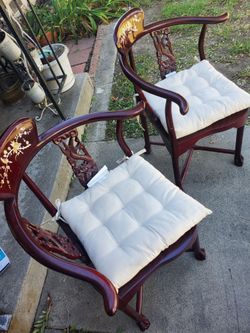 Chinese Rosewood Corner Chairs