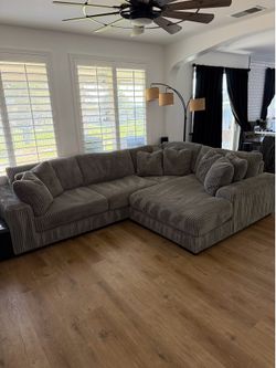 Ashley furniture corduroy sectional couch
