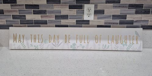 Long 36x6 May This Day Be Full Of Laughter Canvas