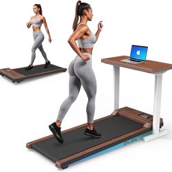 Walking Pad Treadmill for Home Office,2 in 1 Under Desk Treadmill 2.5HP Low Noise Portable Treadmills with Remote Control and LED Display， Compact Tre