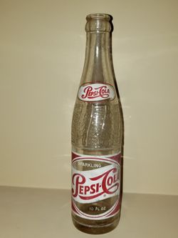 VINTAGE 1950s PEPSI COLA BOTTLE SPARKLING 10oz