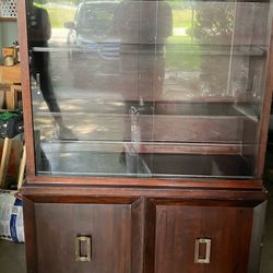 *REDUCED AGAIN! LOWER PRICE! Solid Wood And Glass Cabinet