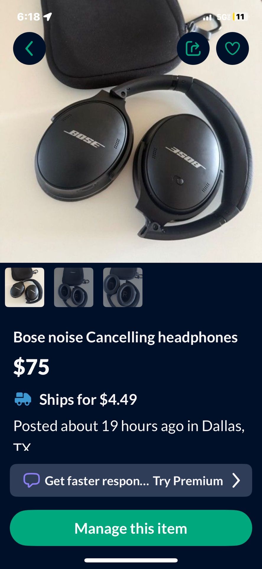 Bose headphones Will take 50