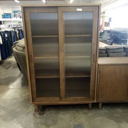 &Kellen Tall Fluted Glass Cabinet 