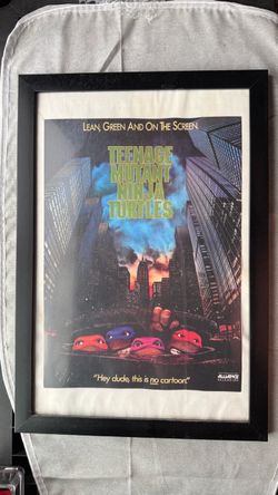 TMNT Teenage Mutant Ninja Turtles 1990 Movie Poster Print Framed 12x18