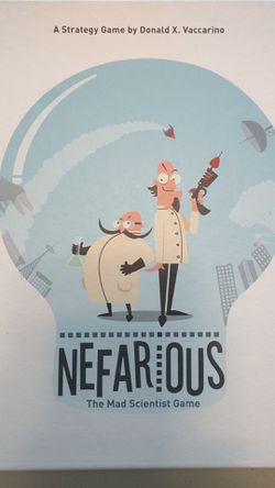 NEFARIOUS THE MAD SCIENTIST GAME - STRATEGY BOARD GAME