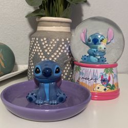 New Disney Stitch Ceramic Tray  With Box 