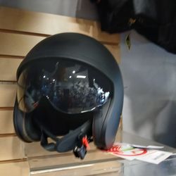Matte Black Open-Face Motorcycle Helmet size extra large DOT approved