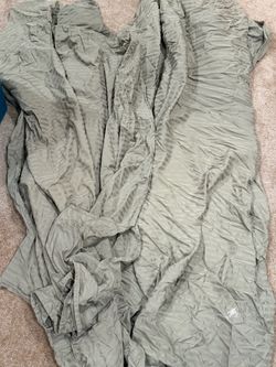 Used light olive sheets