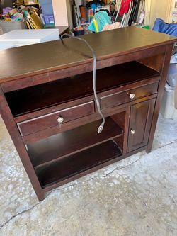 Brown wooden buffet