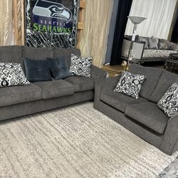 Fabric Sofa And Loveseat