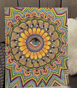 Trippy Hand Painted Eye Drawing