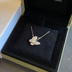Full diamond butterfly necklace
