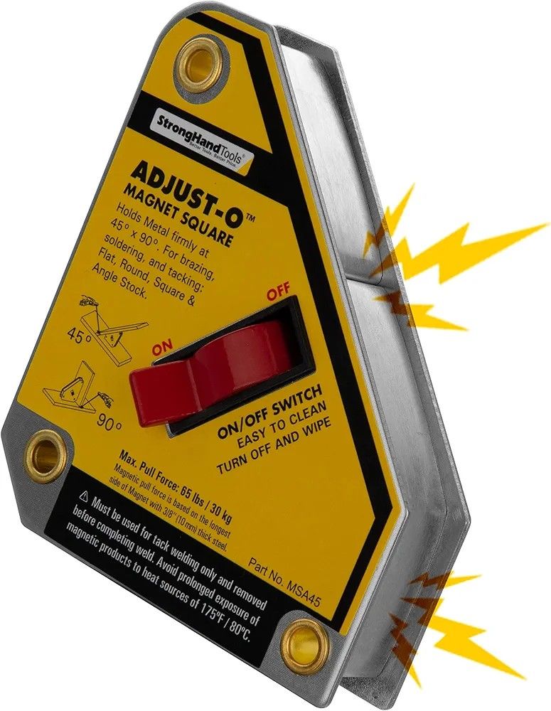 Strong Hand Tools Adjust-O Magnetic Square, On/Off Switch