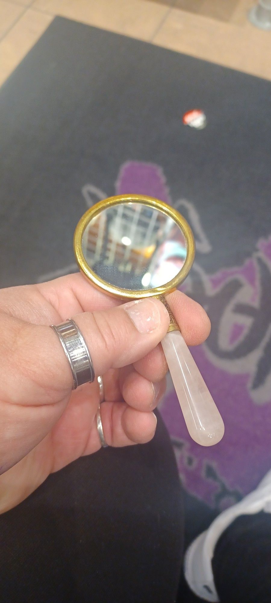 Antique Small 2 Inch Mirror