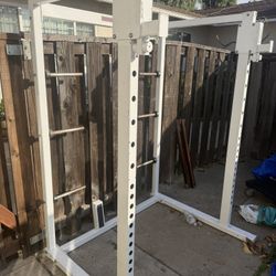 Squat Rack Cage.  With Weight Storage.  