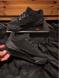 Jordan 3 Black Cat Size 8 Men’s Sneakers