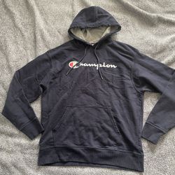 Champion Navy Blue LARGE  hoodie
