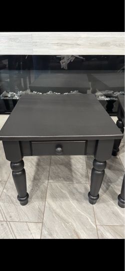 Black wood coffee table