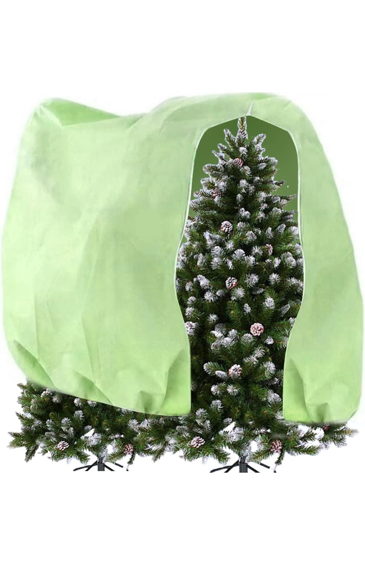 NEW Plant Covers Freeze Protection – 2 Pack 95"x95" Extra Large Frost Blankets for Outdoor Plants, 2.4oz Heavy-Duty Tree Covers with Zipper & Drawstri
