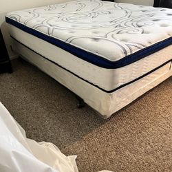Queen Size Mattres And Box Spring With Metal Frame