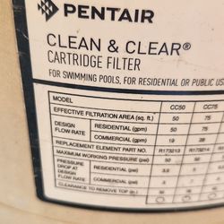 Clean And Clear PENTAIR filter