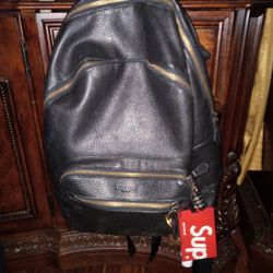 Authentic All Leather Coach Backpack