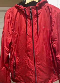 Calvin Klein Red Zip-Up Windbreaker Jacket