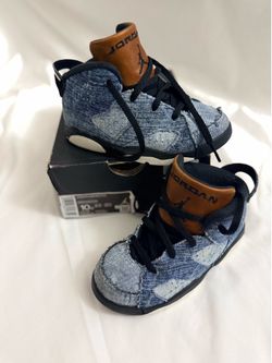 Nike Air Jordan 6 Retro "Washed Denim" 10c toddler shoes,