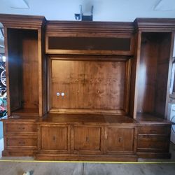 Entertainment Wall Unit Walnut 