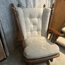 Solid Oak Rocking Chair 