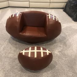 Football Shaped Chair And Ottoman