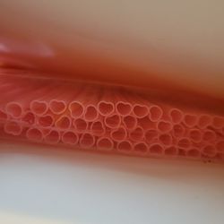 Pink Heart Straws