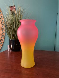 Gradient Glass Vase 10.75 inches