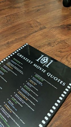 101 Greatest Movie Quotes Wooden Plaque Art