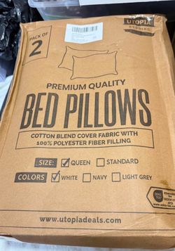 Almohadas Premium Quality Size Queen – Color Blanco (Juego de 2)