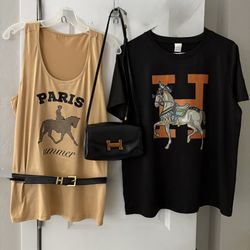 Themed Tops, Crossbody Bag & Belt Set