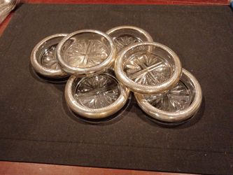 Made in Italy sterling & crystal coasters